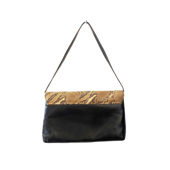 VINTAGE - CORET CANADA FAUX SNAKESKIN LEATHER BAG - Picture 2 of 8